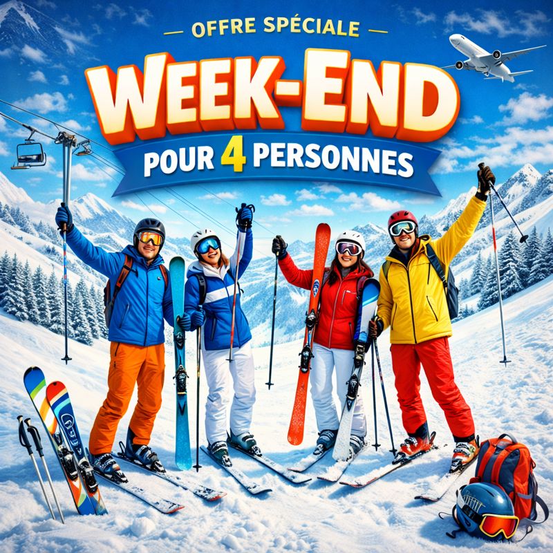 Séjour WEEK END pour 4 personnes (2 adultes et 2 enfants)